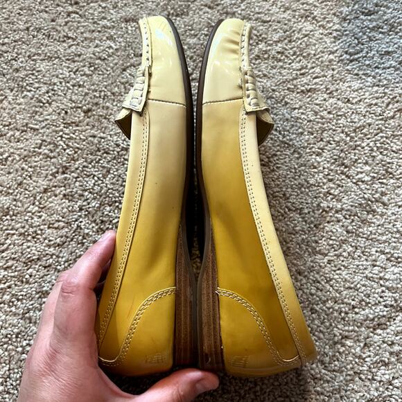 Franco Sarto Keen Yellow Ombre Leather Loafers Women's Size 7.5 Easy On & Off - Picture 7 of 11